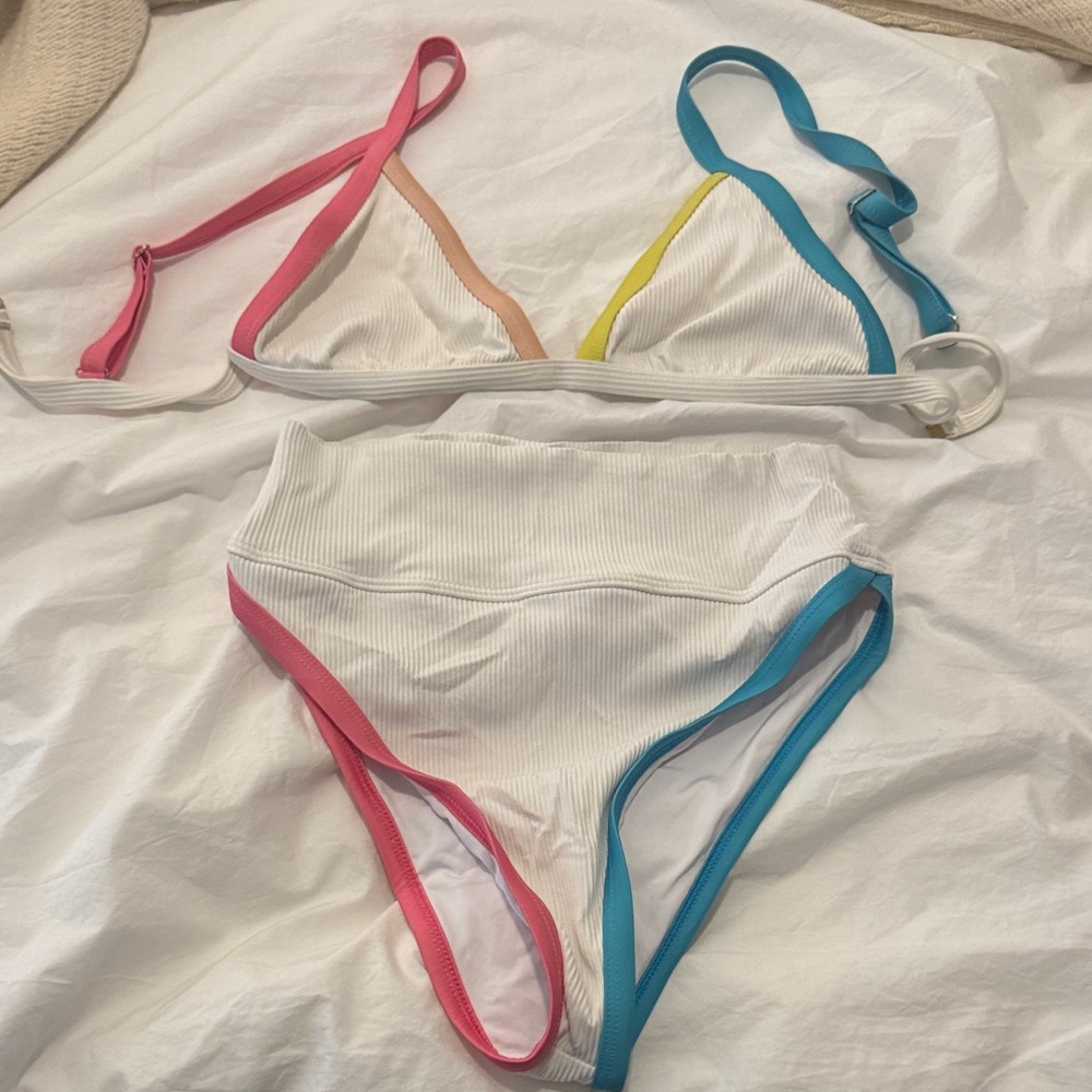 Beach Riot White bikini set